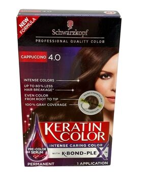 Schwarzkopf Keratin Color Permanent Hair Dye - Cappuccino 4.0